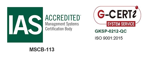 Certificats sistemes de gestió de qualitat ISO 9001:2015 per G-CERTI Co., Ltd